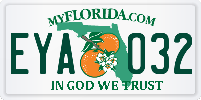 FL license plate EYAO32