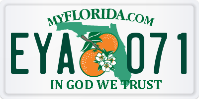 FL license plate EYAO71