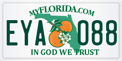 FL license plate EYAO88