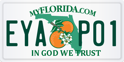 FL license plate EYAP01
