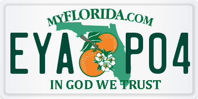 FL license plate EYAP04