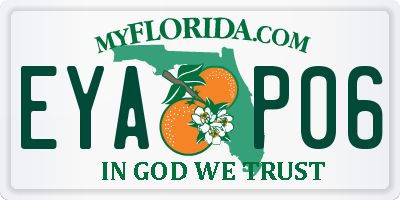 FL license plate EYAP06