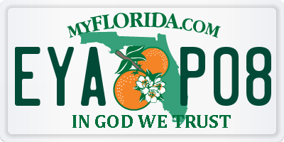 FL license plate EYAP08