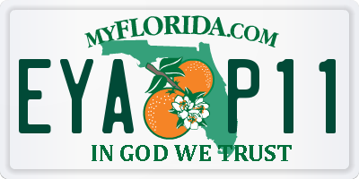 FL license plate EYAP11
