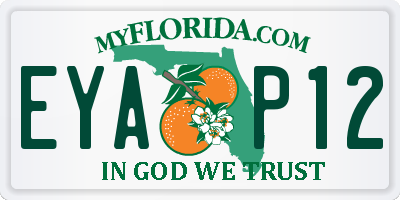 FL license plate EYAP12