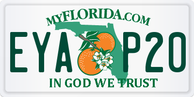 FL license plate EYAP20