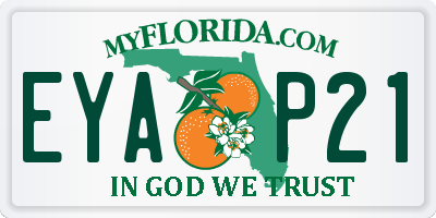 FL license plate EYAP21