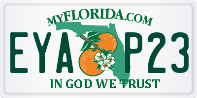 FL license plate EYAP23