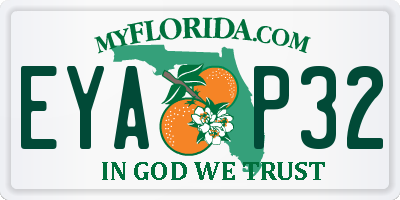 FL license plate EYAP32