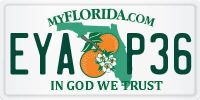 FL license plate EYAP36