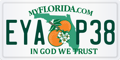 FL license plate EYAP38