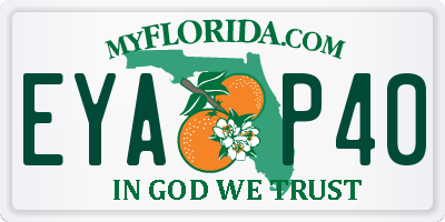 FL license plate EYAP40
