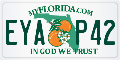 FL license plate EYAP42
