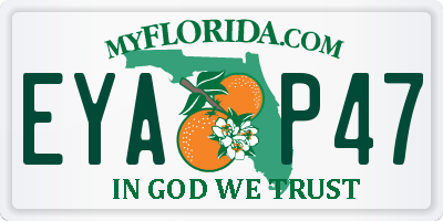 FL license plate EYAP47