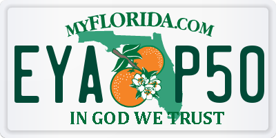 FL license plate EYAP50