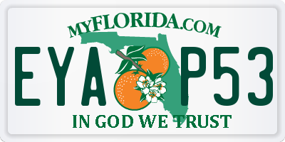 FL license plate EYAP53