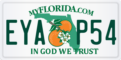 FL license plate EYAP54