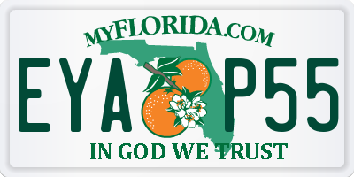FL license plate EYAP55