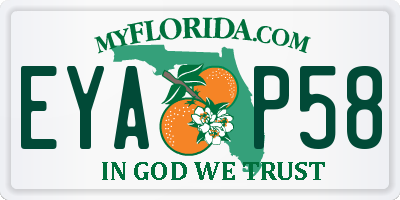 FL license plate EYAP58