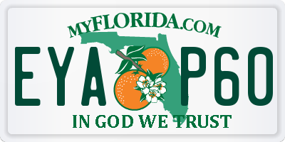 FL license plate EYAP60