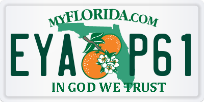 FL license plate EYAP61