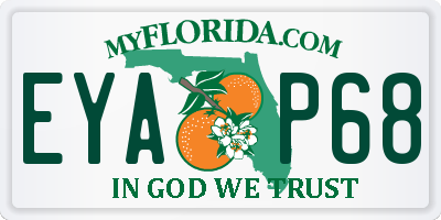 FL license plate EYAP68