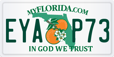 FL license plate EYAP73