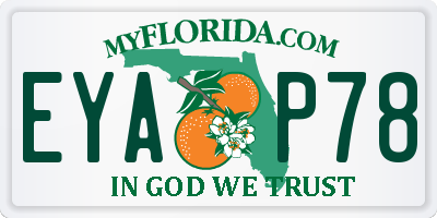 FL license plate EYAP78