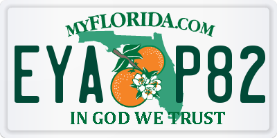 FL license plate EYAP82