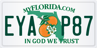 FL license plate EYAP87