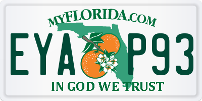 FL license plate EYAP93