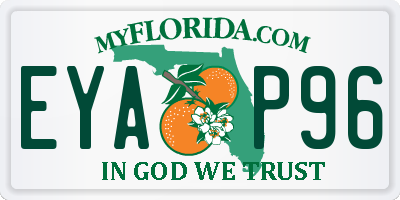 FL license plate EYAP96