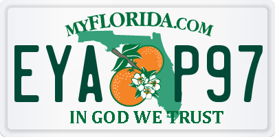 FL license plate EYAP97