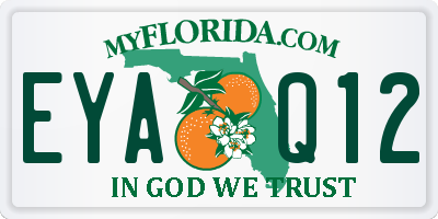 FL license plate EYAQ12