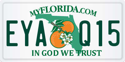 FL license plate EYAQ15