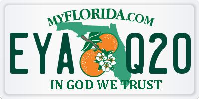 FL license plate EYAQ20