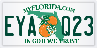 FL license plate EYAQ23