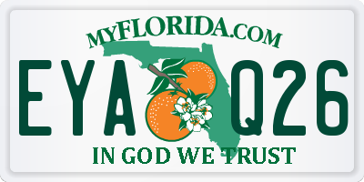 FL license plate EYAQ26