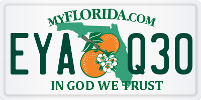 FL license plate EYAQ30