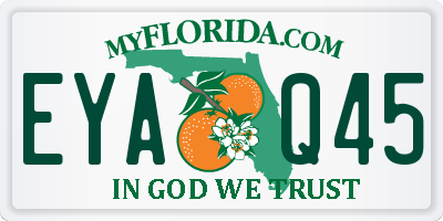 FL license plate EYAQ45