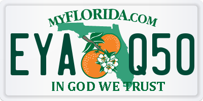 FL license plate EYAQ50