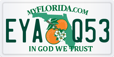 FL license plate EYAQ53