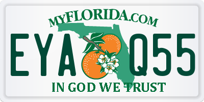 FL license plate EYAQ55