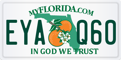 FL license plate EYAQ60