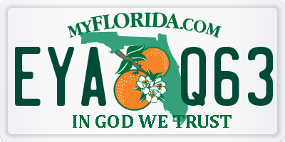 FL license plate EYAQ63