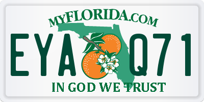 FL license plate EYAQ71