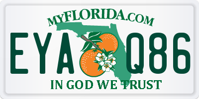 FL license plate EYAQ86