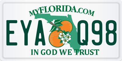 FL license plate EYAQ98