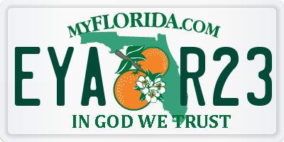 FL license plate EYAR23