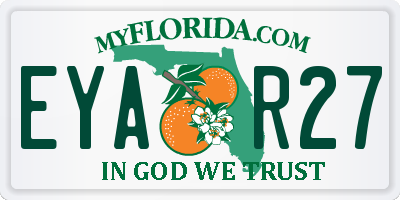 FL license plate EYAR27